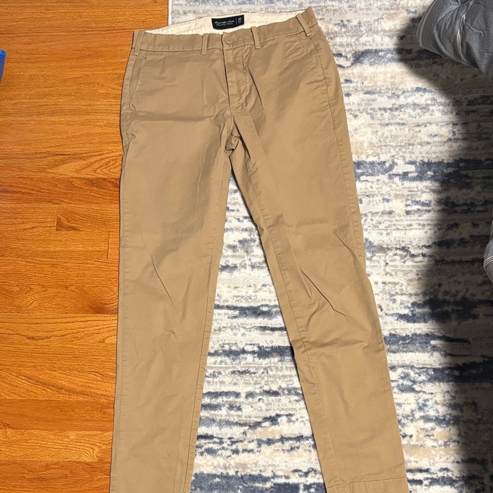 Abercrombie & Fitch Men's Khaki Chinos super skinny stretch 30 x 32